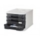 FAIBO 1000M-02 archivador organizador Poliestireno Negro, Gris